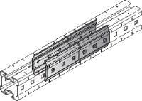 Priključak MIQC-E Vruće cinčani (HDG) priključak koji se koristi za povezivanje MIQ nosača uzdužno za duge raspone u zahtjevnim uvjetima primjene