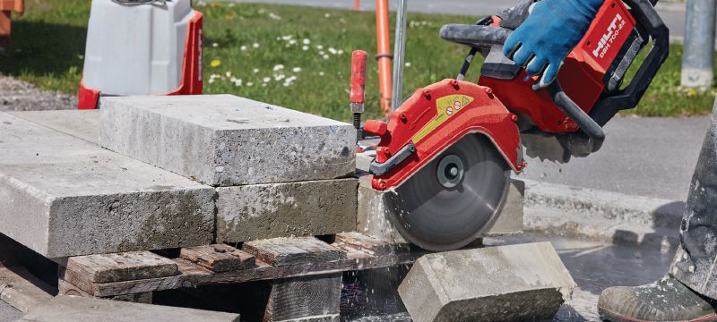 DSH 700-22 Baterijska pila za rezanje (stražnja ručka) Baterijska pila sa stražnjom drškom za veliko opterećenje, za beton, metal i zidove (baterijska platforma Nuron) Primjene 1